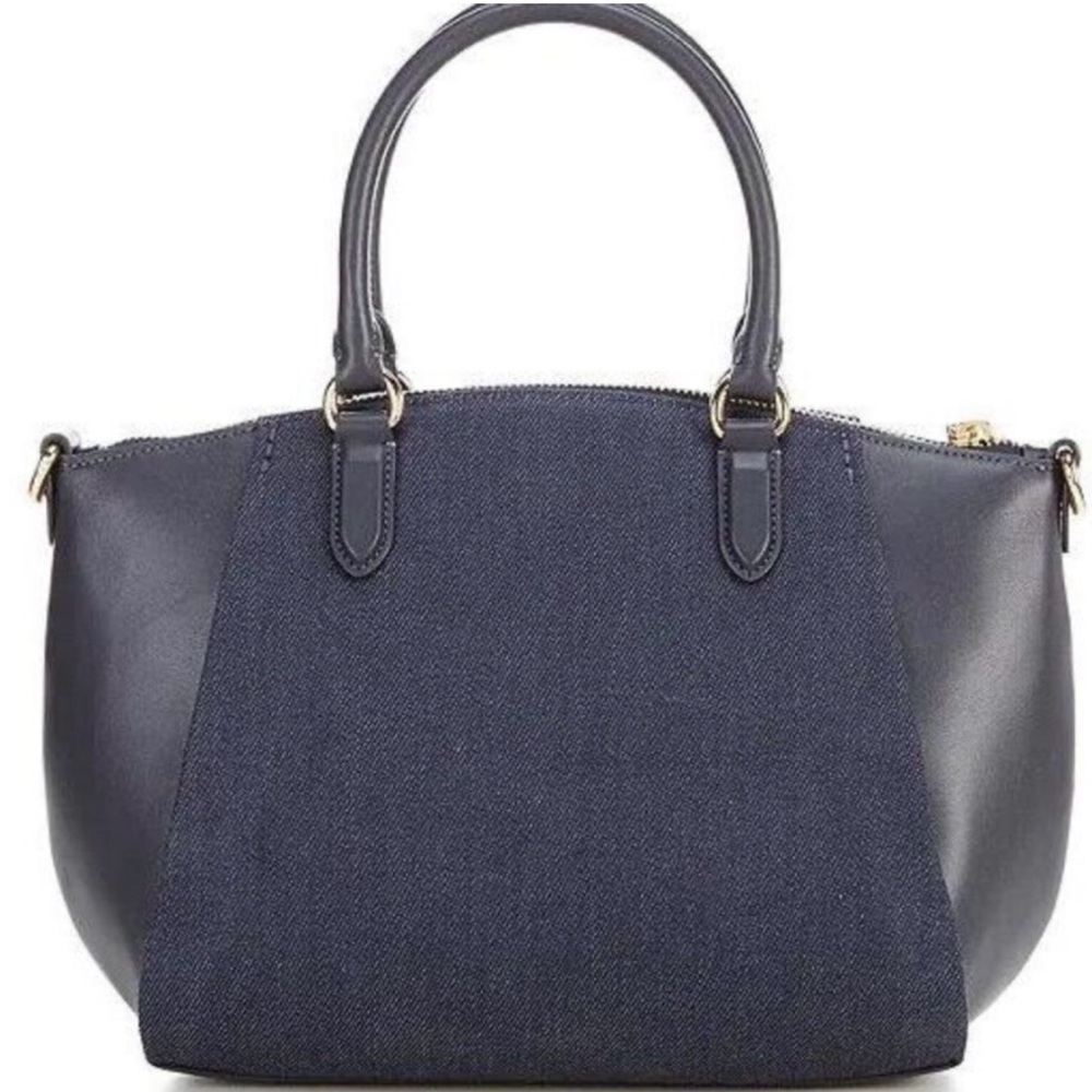 Coach Denim and Leather Elise Satchel - Picture 5 of 9